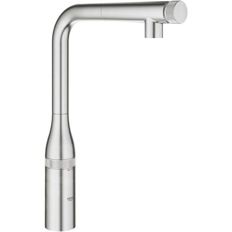 Grohe - Essence SmartControl - Mitigeur d'évier avec douchette extractible, SmartControl, supersteel 31615DC0