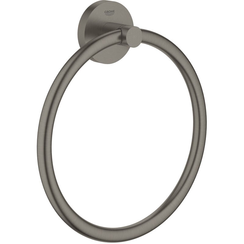 Grohe - Essentials anneau porte-serviette, hard graphite brossé (40365AL1)
