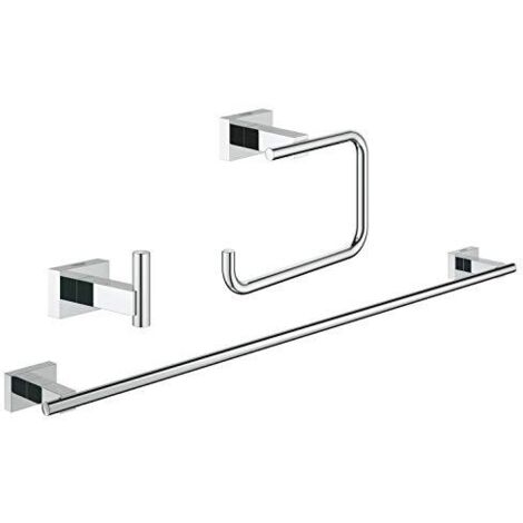 Grohe Essentials Cube Set di accessori per il bagno 3 in 1 per amici