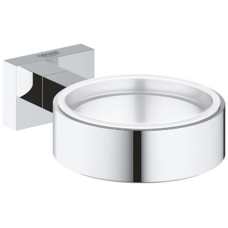 Grohe Essentials Cube supporto in metallo cromato a parete per accessori bagno per bicchiere portasapone e dispenser sapone
