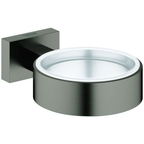Grohe Essentials Halter Cube, Hard Graphite gebürstet