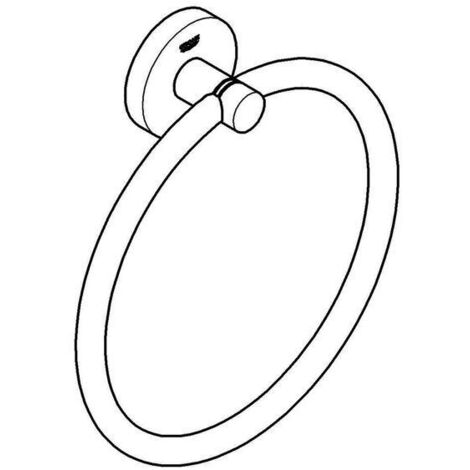 Grohe Essentials Handtuchring aus Metall mit versteckten Befestigungen, Warm Sunset (40365DA1)