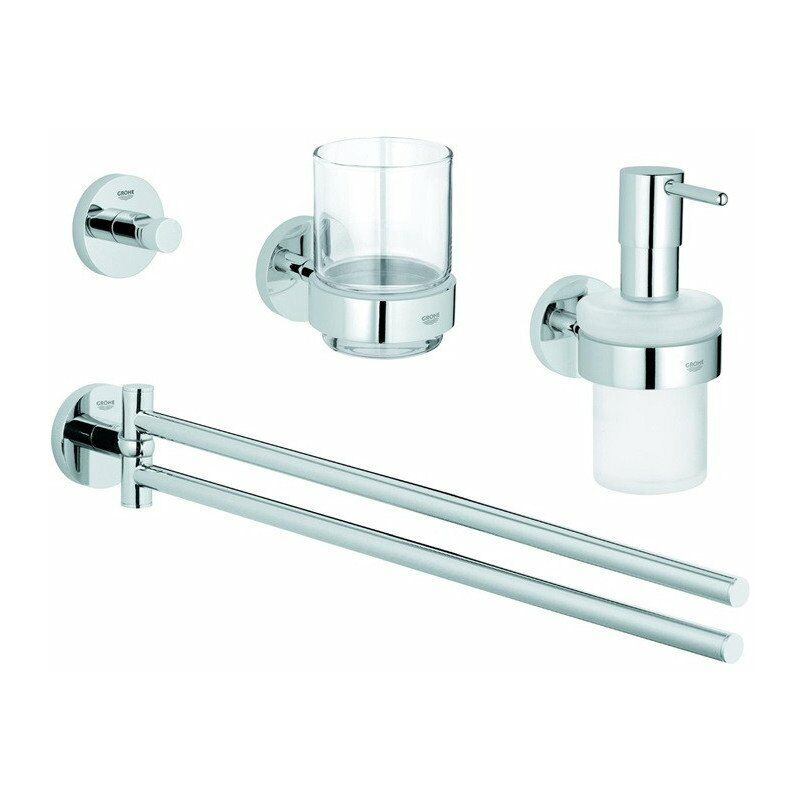

Conjunto de baño -Set 4 en 1 ESSENTIALS cromado
