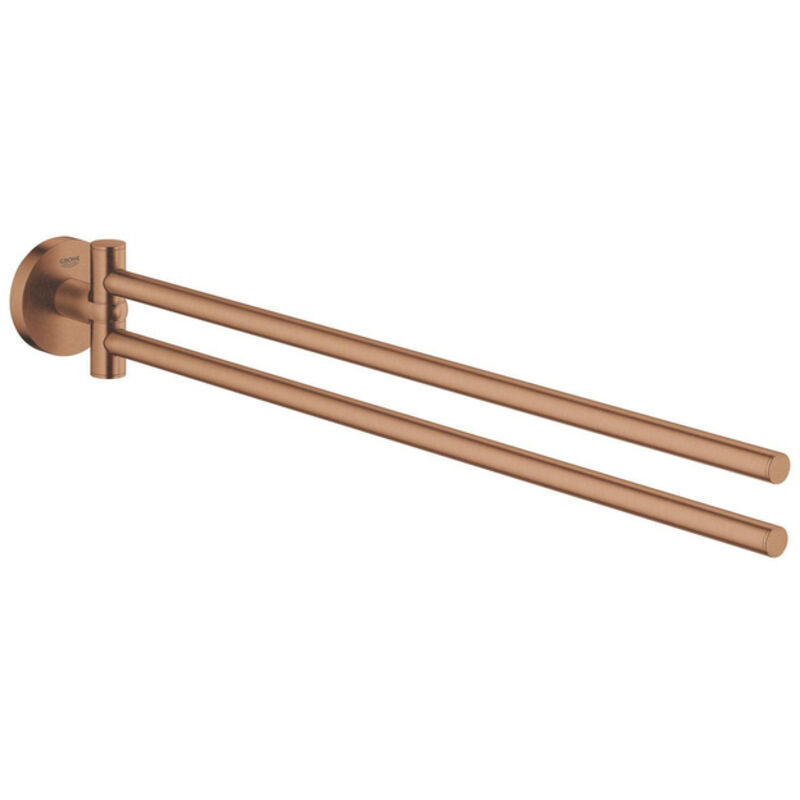 Grohe - Essentials Porte-serviettes en métal avec 2 bras pivotants, Warm Sunset brossé (40371DL1)