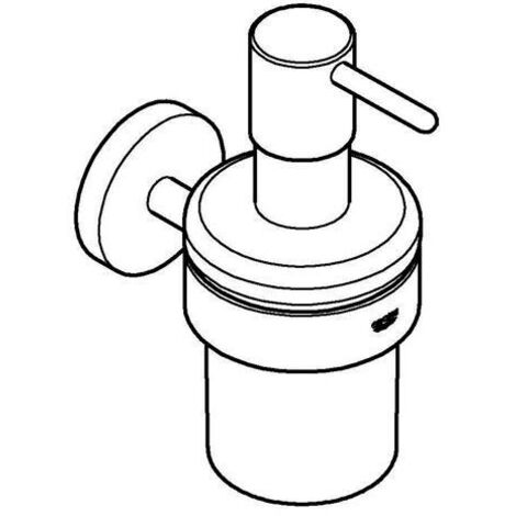 Grohe Essentials Seifenspender mit Halterung, Supersteel (40448DC1)