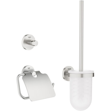 Grohe Essentials Set d’accessoires 3 en 1, Supersteel (40407DC1)