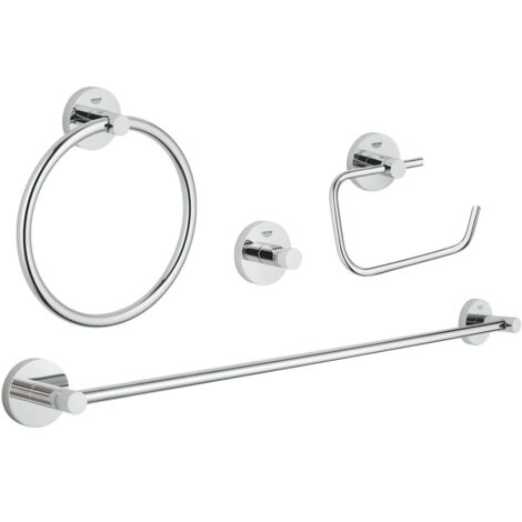 Grohe Essentials - Set d'accessoires de salle de bain, chrome 40823001