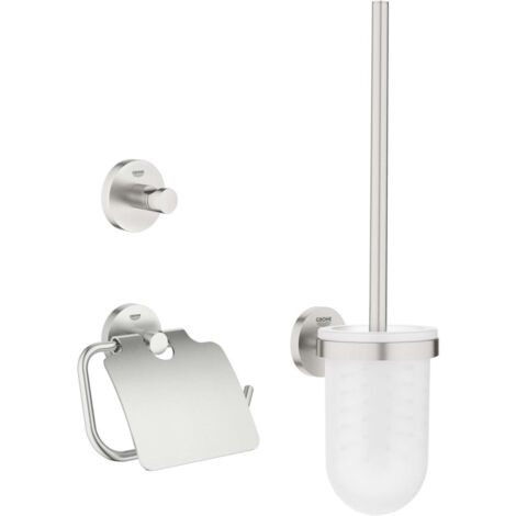 Grohe Essentials - Toiletten-Accessoires-Set 3 in 1, SuperSteel 40407DC1