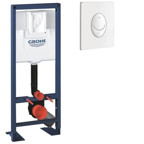 GROHE - Estructura de soporte para inodoro Rapid SL 1,13 m x 0,42 m con placa de mando blanca