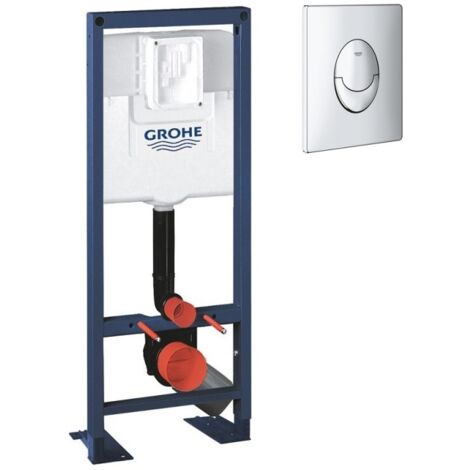 GROHE - Estructura soporte inodoro Rapid SL 1,13 m x 0,42 m con mando cromado
