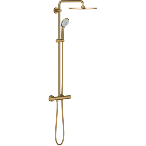 Grohe Euphoria - Set doccia 310 termostatico, 3 getti, Cool Sunrise spazzolato 26075GN0
