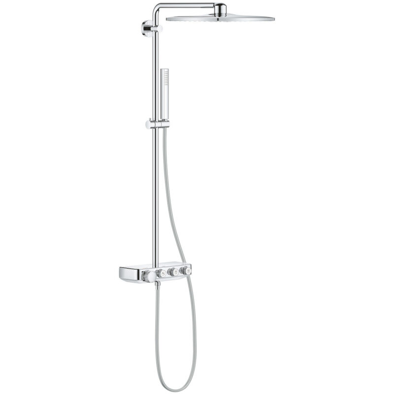 Grohe Duschsystem Euphoria SmartC 310 Cube D chr, m AP-Thermostat, Arm 45cm schwenkbar