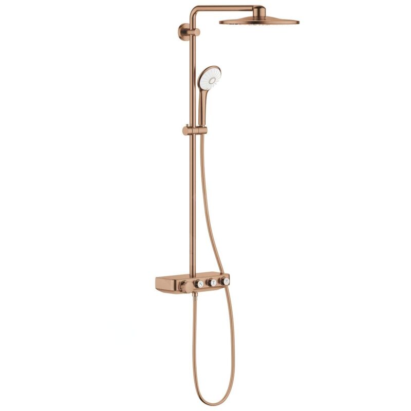 Grohe - Euphoria SmartControl - Set de douche 310 Duo avec thermostat, 3 jets, Warm Sunset brossé 26507DL0
