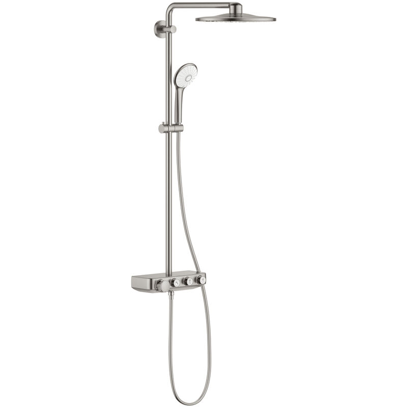 Colonne douche mitigeur thermostatique Euphoria SmartControl 310 Duo Supersteel - Grohe