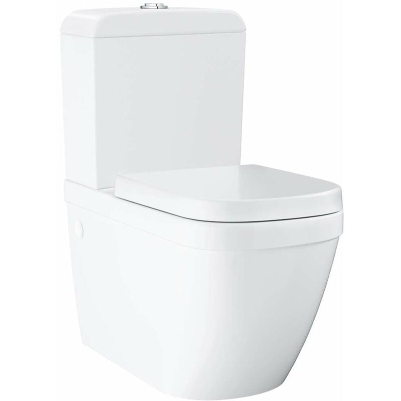 Grohe Euro Ceramic - Set WC combinato con cassetta e copriwater softclose, rimless, bianco alpino 39462000