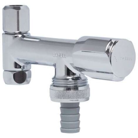 Grohe Eurocube Eckventil DN 15, Chrom Wandanschluss 1/2", Abgang 3/8", Markierung neutral
