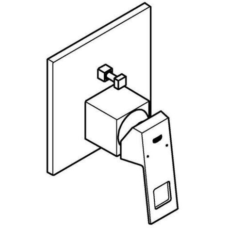 Grohe Eurocube Einhand-Wannenbatterie, Unterputzmontage,