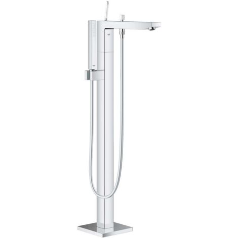 Grohe Eurocube Joy - Miscelatore per vasca da bagno a pavimento, con braccio di erogazione girevole, cromo 23667001