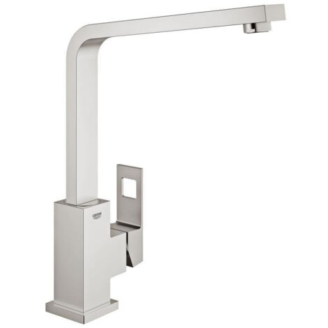 Grohe Eurocube Mezclador monomando de fregadero con caño giratorio, Acero inoxidable cepillado (G-31255dc0)