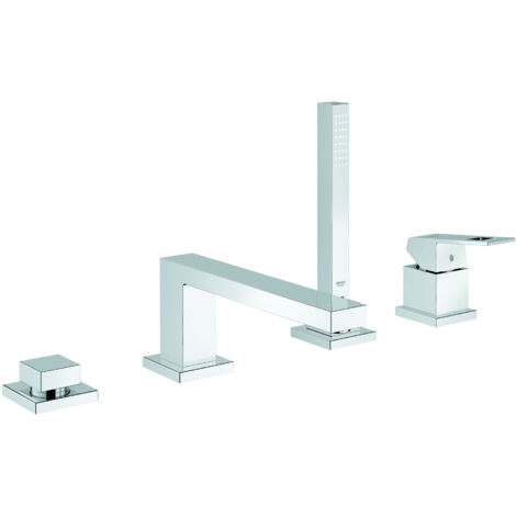 Grohe Eurocube - Miscelatore bordovasca, montaggio a 4 fori, cromo 19897001