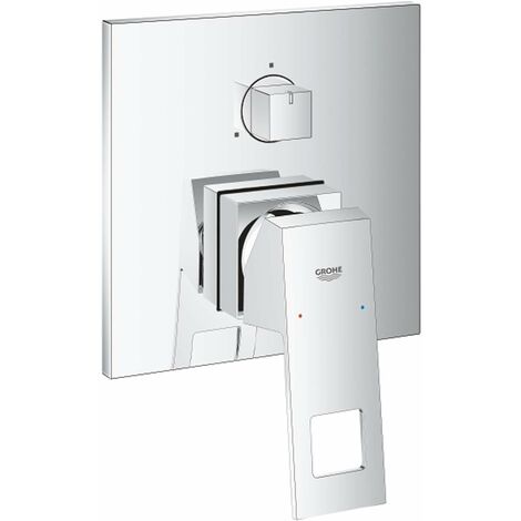 Grohe – Mitigeur à encastrer Eurocube pour 3 sorties – Débit 27 l/min – Finition chrome – Installation encastrable avec inverseur