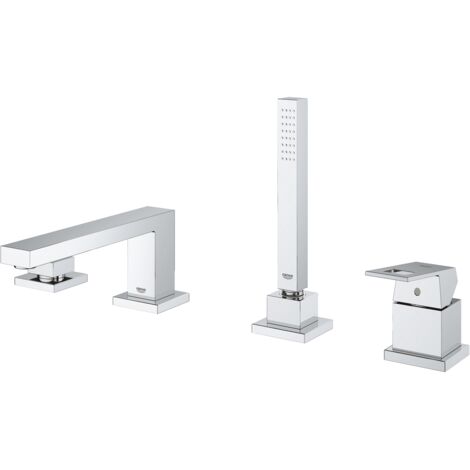 Grohe Eurocube - Mitigeur de baignoire sur bord de baignoire, 4 trous, chrome 19897001