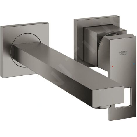 Grohe Eurocube - Mitigeur de lavabo encastré, installation à 2 trous, Hard Graphite brossé 23447AL0