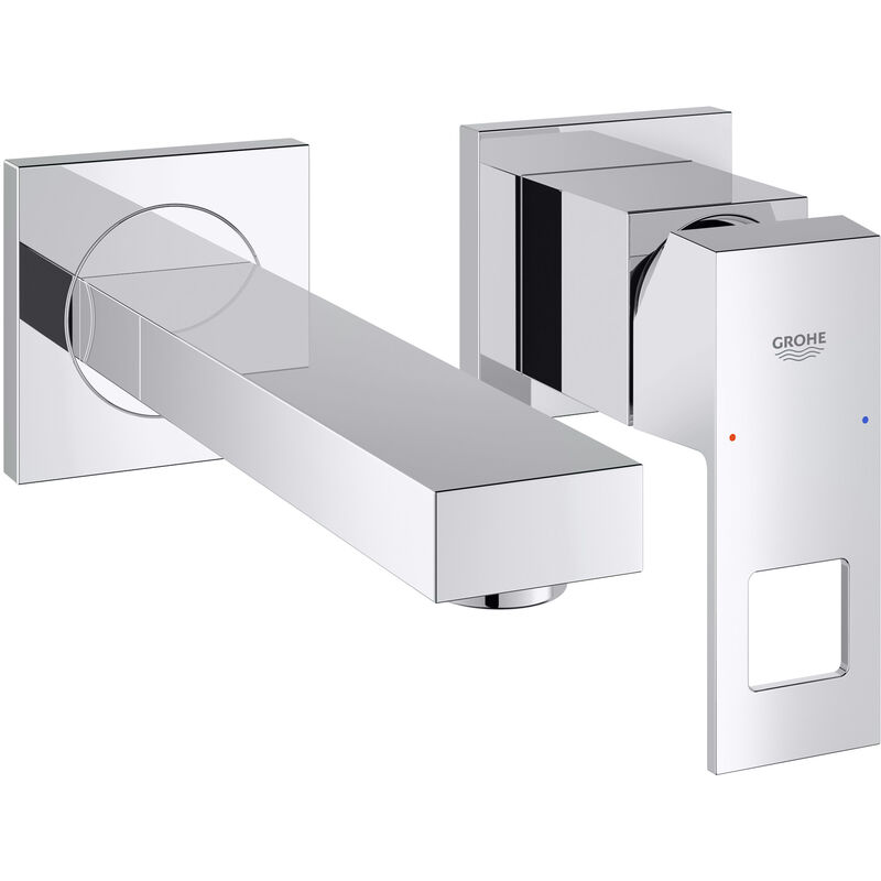 

Mezclador para lavabo Eurocube de 2 agujeros, de pared, con proyección de 231 mm - 23447000 - Grohe