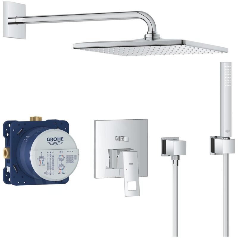 Grohe - Eurocube - Set de douche avec mitigeur encastré, 310 mm, chrome 25238000
