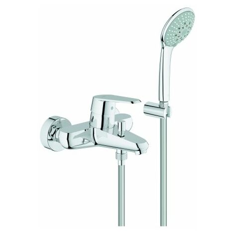 Grohe Mitigeur monocommande de baignoire Eurodisc-Cosmopolitan DN 15, montage mural, avec kit douche - 33395002