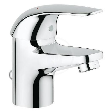 Grohe Euroeco - Miscelatore monocomando S per lavabo, con piletta di scarico, cromato 23262000