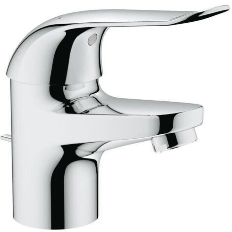Grohe Euroeco Special Einhand-Waschtischbatterie, Einlochm., 1 1/4" Zugstangen-Garnitur, 35mm Kartusche, Hebellänge 120mm, Chrom