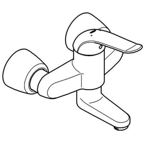 Grohe Euroeco Special Einhand-Waschtischbatterie, Wandm., Ausladung 174mm, 46mm Keramikkartusche, Hebellänge 120mm, Chrom