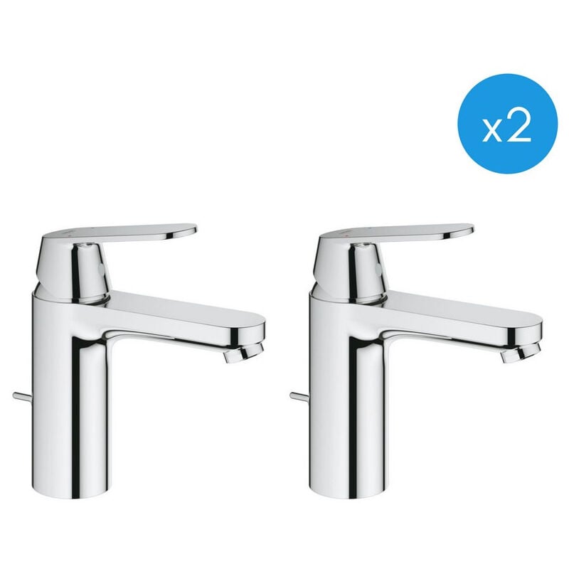 Grohe - Eurosmart Cosmopolitan - Lot de deux Mitigeurs Monocommande 1/2' Lavabo Taille m (23325000-DUO)