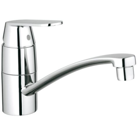 Grohe – Mitigeur d'évier Eurosmart Cosmopolitan – Finition chromée résistante aux rayures – Bec bas avec mousseur – Montage rapide en un trou
