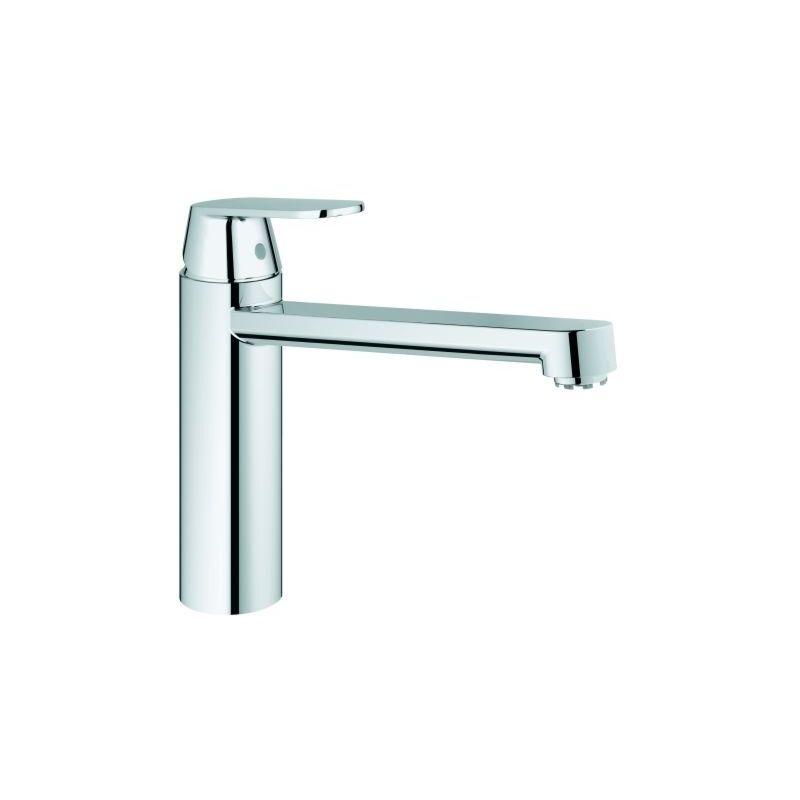 Grohe - Eurosmart mélangeur de cuisine 30194000 chromé Cosmopolitan, basse pression, bec moyen haut