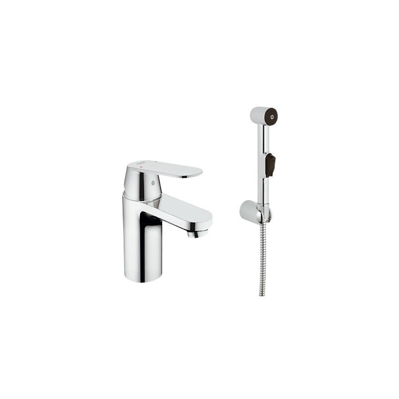 Grohe Eurosmart Cosmopolitan Single lever basin mixer with hygiene hand shower, Chrome (23125000)