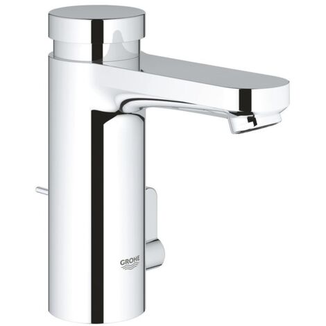 Grohe Eurosmart CT Selbstschluss-Waschtischbatterie, mit Mischung, 1 1/4" Zugstangen-Garnitur, Chrom