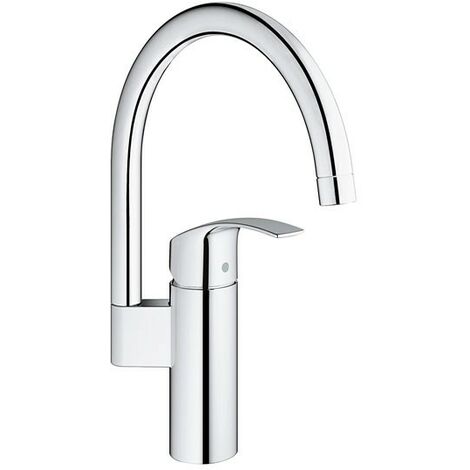 Grohe Eurosmart miscelatore lavello cromo con bocca alta girevole, monoforo 33202003