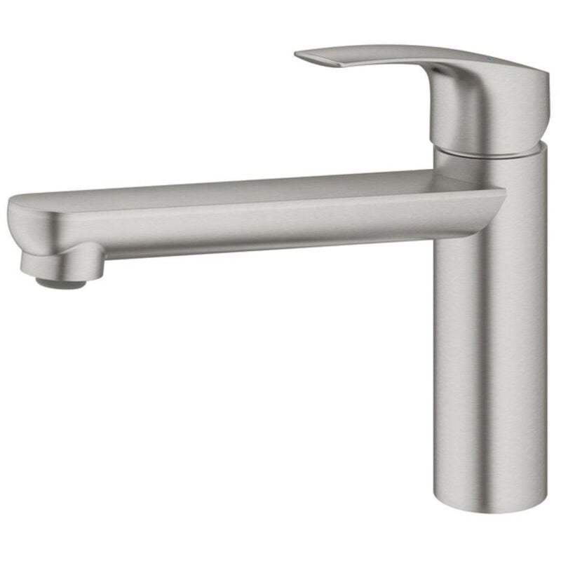 Eurosmart Robinet de cuisine 1 trou avec bec moyen orientable aspect acier inoxydable - Grohe