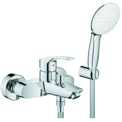 Grohe Eurosmart Wannen-Brausebatterie mit 35 mm Brausegarnitur Chrom