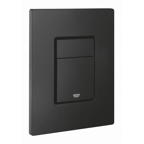 Grohe Even Plaque de commande double touche, Technologie anti-empreintes, Noir mat (38966KF0)