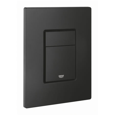 Grohe Even Plaque de commande double touche, technology anti-empreintes, Noir mat (38966KF0)