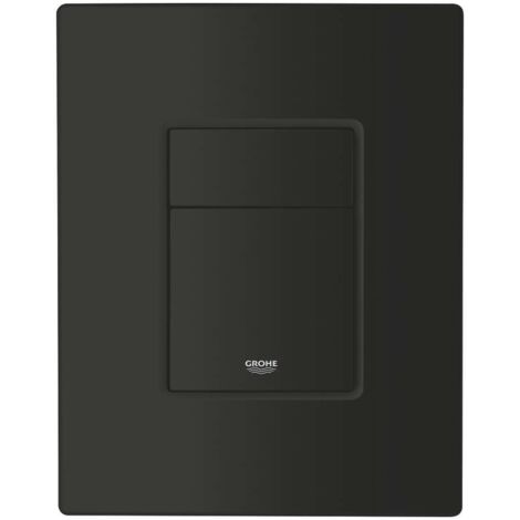 Grohe – Plaque de déclenchement WC noir mat – Plastique ABS – Dimensions 156 x 197 mm – Double touche start/stop – 389662430