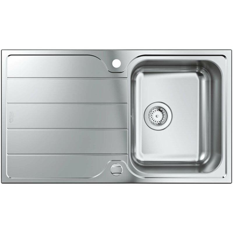 Viers - Évier K500 avec garniture de vidage automatique, 86x50 cm, inox brossé 31571SD1 - Grohe