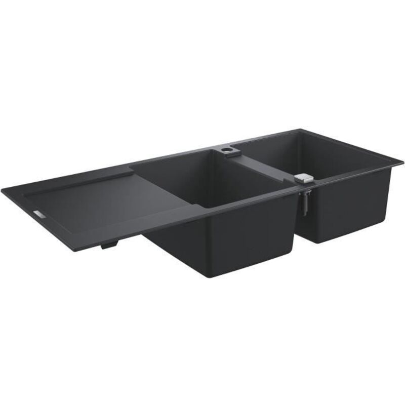 Grohe - Evier K500 31647 2 bassin 1160x500mm avec atf droite/gauche granit noir