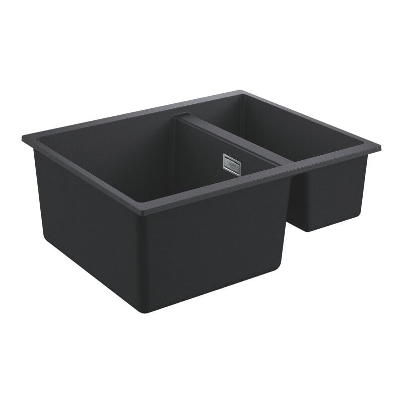 GROHE Evier 1 cuve et demie quartz composite K500, Noir granite