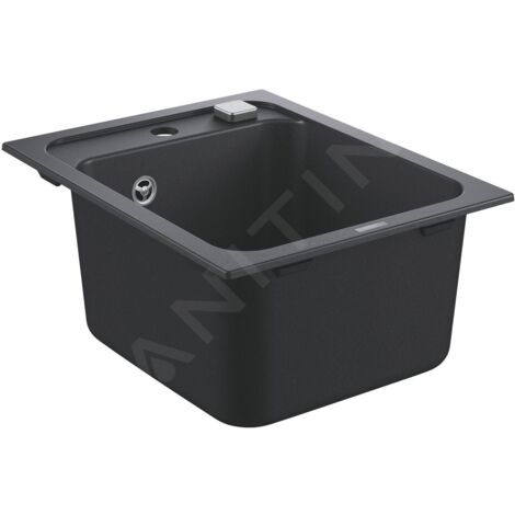 Grohe Éviers - Évier composite K700 avec garniture de vidage automatique, 400x500 mm, noir granite 31650AP0