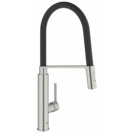 GROHE Feel Mezclador de cocina Caño alto Ducha extraíble Supersteel