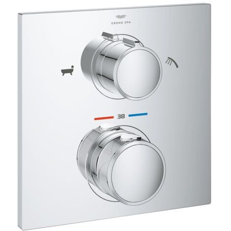 Grohe Fertigmontageset Allure chr, f Wannen-Thermostat, 2-Wege-Umstellung